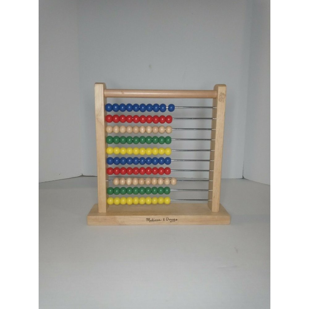 Melissa & Doug Abacus Classic Wooden Educational Counting Toy 100 Beads